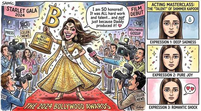 Nepo Baby Wins Best Debut Award for Showing Exactly Three Expressions in 3 Hours: 'Pilates Instructor Late Aayi Thi, Boht Struggle Kiya'
